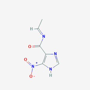 molecular formula C6H6N4O3 B12566294 N-[(1E)-Ethylidene]-4-nitro-1H-imidazole-5-carboxamide CAS No. 192825-15-3