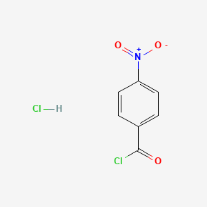 molecular formula C7H5Cl2NO3 B12566297 Benzoyl chloride, 4-nitro-, hydrochloride CAS No. 182202-79-5