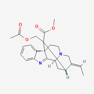 methyl (1S,10S,12S,13E)-18-(acetyloxymethyl)-13-ethylidene-8,15-diazapentacyclo[10.5.1.01,9.02,7.010,15]octadeca-2,4,6,8-tetraene-18-carboxylate