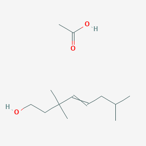 molecular formula C13H26O3 B12566349 Acetic acid--3,3,7-trimethyloct-4-en-1-ol (1/1) CAS No. 188979-77-3