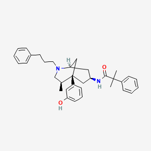 (+)-N-[(1S,4R,5R,7S)-5-(3-hydroxyphenyl)-4-methyl-2-(3-phenylpropyl)-2-azabicyclo[3.3.1]non-7-yl]-2-methyl-2-phenylpropanamide
