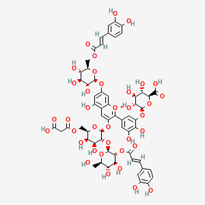 molecular formula C60H63O37+ B1256638 Anemone blue anthocyanin 2 
