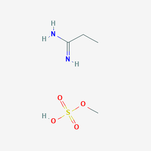 molecular formula C4H12N2O4S B12566384 Methyl hydrogen sulfate;propanimidamide CAS No. 500571-32-4