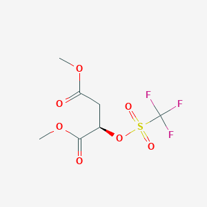 molecular formula C7H9F3O7S B12566401 Dimethyl (r)-malate o-triflate CAS No. 171049-36-8