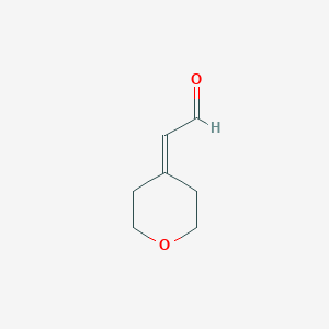molecular formula C7H10O2 B12566414 Acetaldehyde, (tetrahydro-4H-pyran-4-ylidene)- CAS No. 220633-62-5