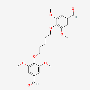 molecular formula C23H28O8 B12566416 4,4'-[Pentane-1,5-diylbis(oxy)]bis(3,5-dimethoxybenzaldehyde) CAS No. 161960-57-2