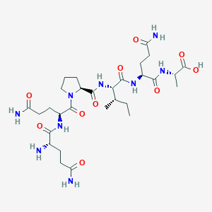 molecular formula C29H49N9O10 B12566426 L-Glutaminyl-L-glutaminyl-L-prolyl-L-isoleucyl-L-glutaminyl-L-alanine CAS No. 192709-69-6