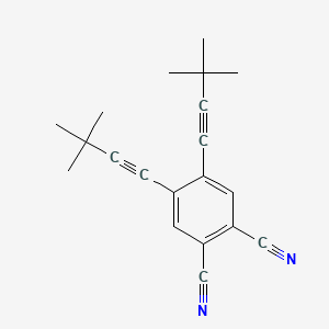 molecular formula C20H20N2 B12566448 1,2-Benzenedicarbonitrile, 4,5-bis(3,3-dimethyl-1-butynyl)- CAS No. 175883-84-8