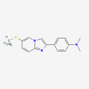 [S-methyl-11C]N,N-Dimethyl-4-(6-(methylthio)imidazo[1,2-a]pyridine-2-yl)aniline