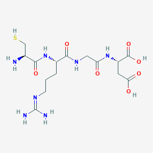 molecular formula C15H27N7O7S B12566450 L-Aspartic acid, L-cysteinyl-L-arginylglycyl- CAS No. 199438-62-5