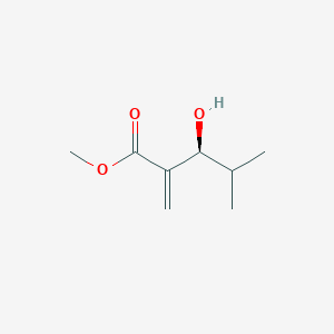 molecular formula C8H14O3 B12566452 2-[(S)-2-Methyl-1-hydroxypropyl]acrylic acid methyl ester CAS No. 221346-91-4
