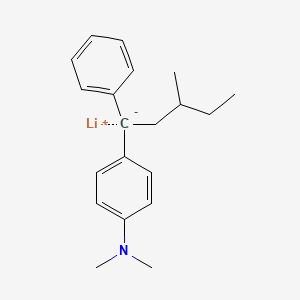 molecular formula C20H26LiN B12566458 lithium;N,N-dimethyl-4-(3-methyl-1-phenylpentyl)aniline CAS No. 290357-14-1