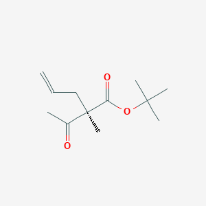molecular formula C12H20O3 B12566463 tert-Butyl (2R)-2-acetyl-2-methylpent-4-enoate CAS No. 183809-75-8