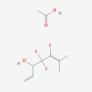 molecular formula C10H15F3O3 B12566469 Acetic acid;4,4,5-trifluoro-6-methylhepta-1,5-dien-3-ol CAS No. 290367-82-7