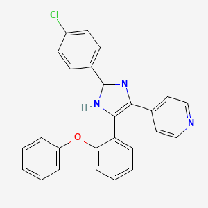 molecular formula C26H18ClN3O B12566471 2-(4-Chlorophenyl)-4-(2-phenoxyphenyl)-5-(4-pyridinyl)-1H-imidazole CAS No. 208182-69-8
