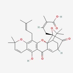 4-[(1S,2R,17R,19R)-12-Hydroxy-8,8,20,20-tetramethyl-5-(3-methylbut-2-enyl)-14,22-dioxo-3,7,21-trioxahexacyclo[15.4.1.0<2,15>.0<2,19>.0<4,13>.0<6,11>]docosa-4(13),5,9,11,15-pentaenyl](2Z)-2-methylbut-2-enoic acid