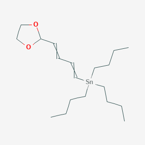 molecular formula C19H36O2Sn B12566530 Tributyl[4-(1,3-dioxolan-2-YL)buta-1,3-dien-1-YL]stannane CAS No. 214493-35-3