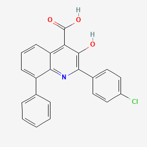 2-(4-Chlorophenyl)-3-hydroxy-8-phenylquinoline-4-carboxylic acid