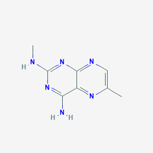 molecular formula C8H10N6 B12566581 N~2~,6-Dimethylpteridine-2,4-diamine CAS No. 200127-57-7