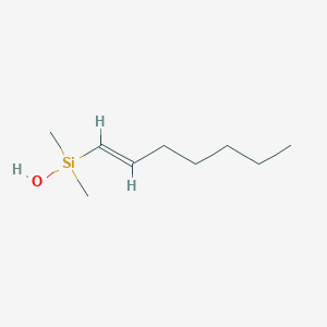 molecular formula C9H20OSi B12566589 Dimethyl(1-heptenyl)silanol 
