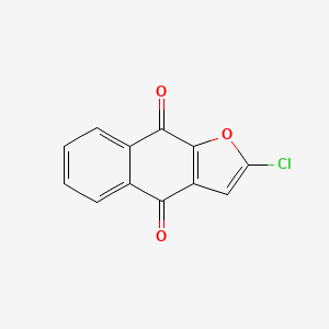 molecular formula C12H5ClO3 B12566592 Naphtho[2,3-b]furan-4,9-dione, 2-chloro- CAS No. 189763-10-8