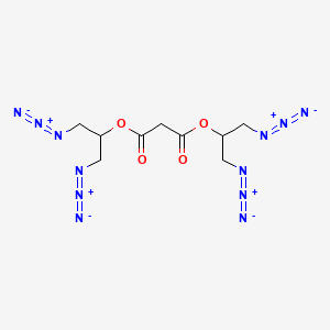 molecular formula C9H12N12O4 B12566664 Bis(1,3-diazidopropan-2-yl) propanedioate CAS No. 188748-87-0