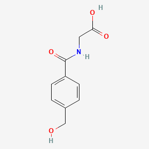 molecular formula C10H11NO4 B12566728 Glycine, N-[4-(hydroxymethyl)benzoyl]- CAS No. 264618-14-6