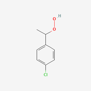molecular formula C8H9ClO2 B12566777 Hydroperoxide, 1-(4-chlorophenyl)ethyl CAS No. 143687-54-1