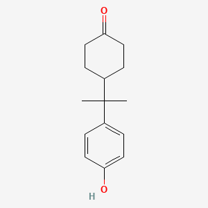 molecular formula C15H20O2 B12566854 Cyclohexanone, 4-[1-(4-hydroxyphenyl)-1-methylethyl]- CAS No. 226903-56-6
