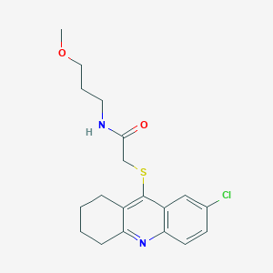 2-[(7-chloro-1,2,3,4-tetrahydroacridin-9-yl)thio]-N-(3-methoxypropyl)acetamide