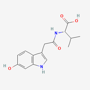 molecular formula C15H18N2O4 B1256698 n-(6-Hydroxyindol-3-ylacetyl)-valine 