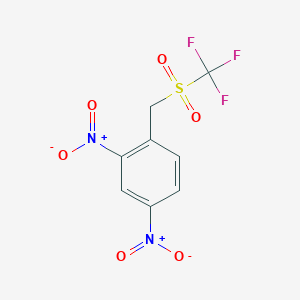 molecular formula C8H5F3N2O6S B12567029 2,4-Dinitro-1-[(trifluoromethanesulfonyl)methyl]benzene CAS No. 194222-87-2