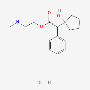 molecular formula C17H26ClNO3 B1256703 (S)-cyclopentolate hydrochloride 