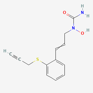 molecular formula C13H14N2O2S B12567031 N-Hydroxy-N-(3-{2-[(prop-2-yn-1-yl)sulfanyl]phenyl}prop-2-en-1-yl)urea CAS No. 143895-21-0