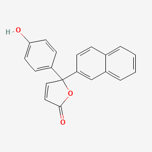 molecular formula C20H14O3 B12567034 5-(4-Hydroxyphenyl)-5-(naphthalen-2-yl)furan-2(5H)-one CAS No. 192803-99-9