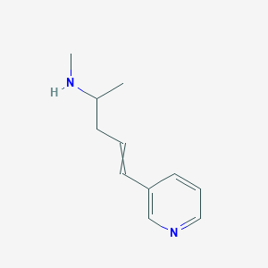 molecular formula C11H16N2 B12567038 N-Methyl-5-(pyridin-3-yl)pent-4-en-2-amine CAS No. 189274-80-4