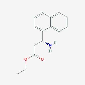 molecular formula C15H17NO2 B12567045 Ethyl (betaR)-beta-amino-1-naphthalenepropanoate CAS No. 275826-40-9