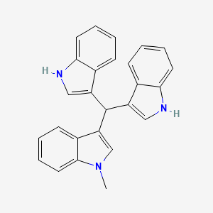 molecular formula C26H21N3 B12567052 1H-Indole, 3-(di-1H-indol-3-ylmethyl)-1-methyl- CAS No. 444144-68-7