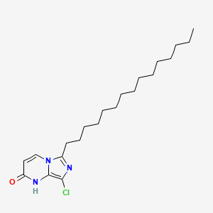 molecular formula C21H34ClN3O B12567060 8-Chloro-6-pentadecylimidazo[1,5-a]pyrimidin-2(1H)-one CAS No. 143915-64-4