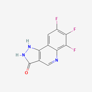 molecular formula C10H4F3N3O B12567069 6,7,8-Trifluoro-1,2-dihydro-3H-pyrazolo[4,3-c]quinolin-3-one CAS No. 184699-13-6