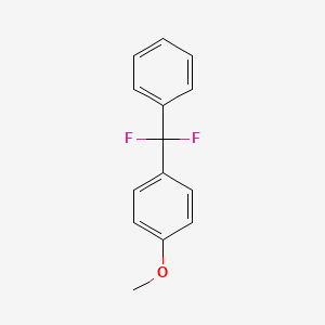 molecular formula C14H12F2O B12567111 Benzene, 1-(difluorophenylmethyl)-4-methoxy- CAS No. 174075-30-0