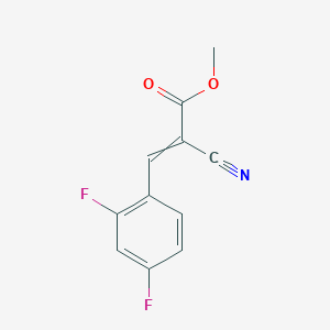 molecular formula C11H7F2NO2 B12567144 Methyl 2-cyano-3-(2,4-difluorophenyl)prop-2-enoate CAS No. 194609-52-4