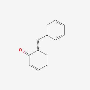 molecular formula C13H12O B12567157 2-Cyclohexen-1-one, 6-(phenylmethylene)- CAS No. 474744-83-7