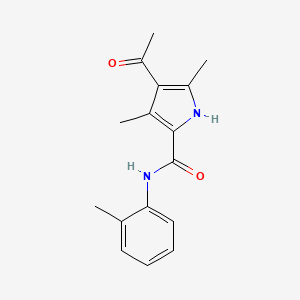 molecular formula C16H18N2O2 B1256717 4-acetyl-3,5-dimethyl-N-(2-methylphenyl)-1H-pyrrole-2-carboxamide 
