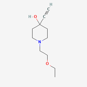 molecular formula C11H19NO2 B12567172 1-(2-Ethoxyethyl)-4-ethynylpiperidin-4-ol CAS No. 191350-58-0