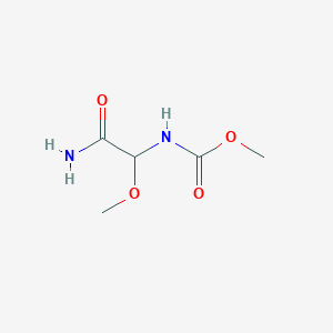 molecular formula C5H10N2O4 B125672 methyl N-(2-amino-1-methoxy-2-oxoethyl)carbamate CAS No. 145275-67-8