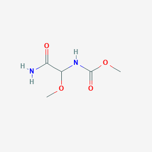 molecular formula C5H10N2O4 B125672 2-((Methoxycarbonyl)amino)-2-methoxyacetamide CAS No. 145275-67-8
