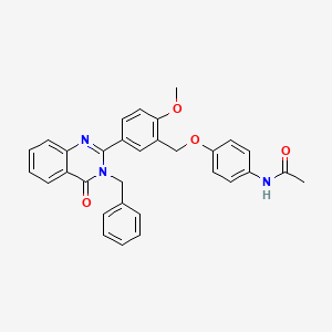 N-[4-[[2-methoxy-5-[4-oxo-3-(phenylmethyl)-2-quinazolinyl]phenyl]methoxy]phenyl]acetamide