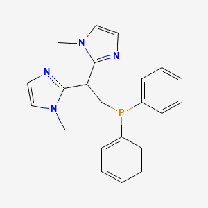 molecular formula C22H23N4P B12567229 1H-Imidazole, 2,2'-[2-(diphenylphosphino)ethylidene]bis[1-methyl- CAS No. 332941-36-3