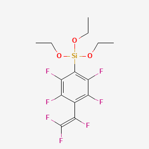 molecular formula C14H15F7O3Si B12567254 Triethoxy[2,3,5,6-tetrafluoro-4-(trifluoroethenyl)phenyl]silane CAS No. 183607-56-9